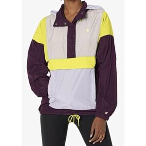 Champion Windbreaker Purple Green Yellow